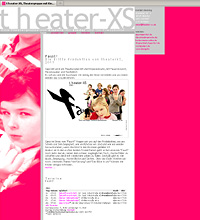 theater-xs.de, website, Webdesign, Codierung: xhtml, css, statisch
