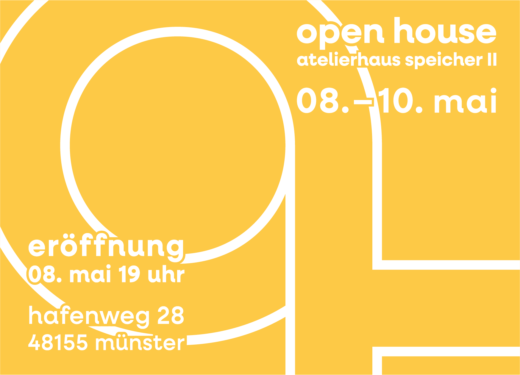 OPEN HOUSE 2026 - Offene Ateliers im Speicher2 in M&uuml;nster vom 08. bis 10. Mai 2026